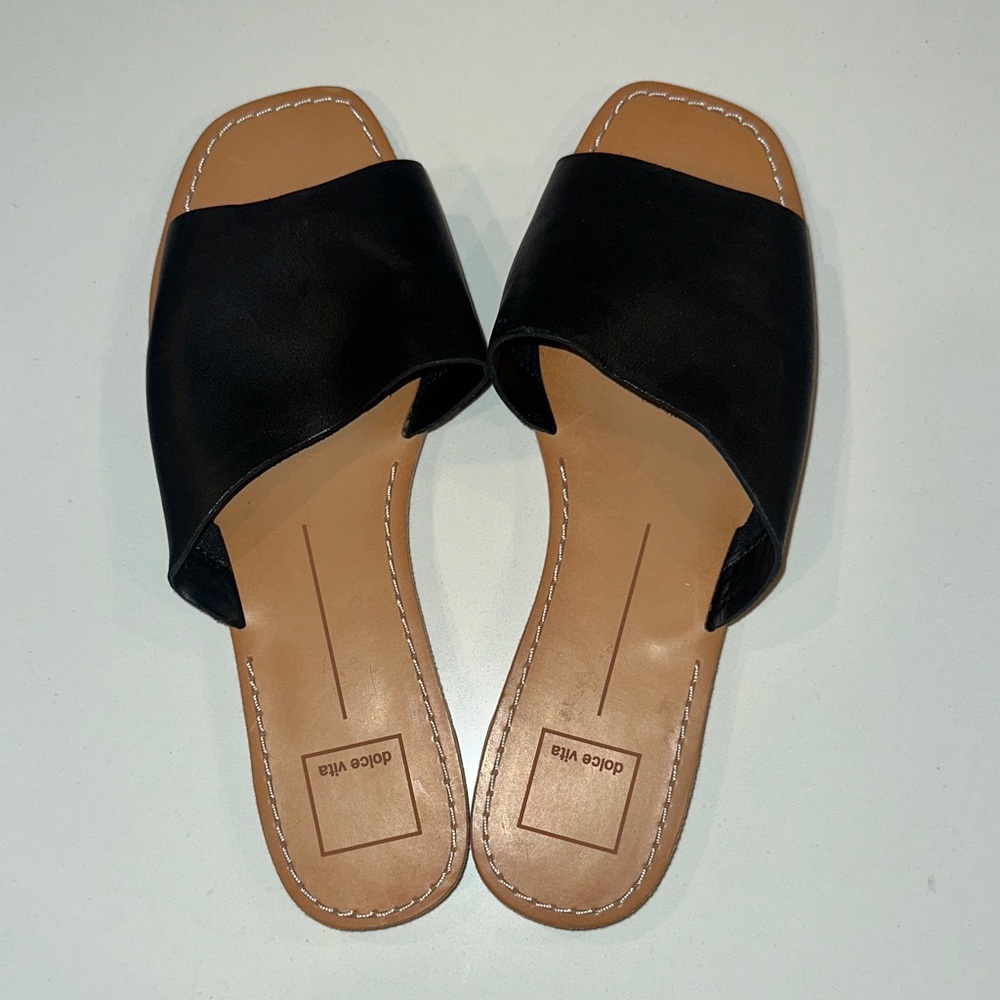 Dolce Vita Black and Tan Women's Sandals - Never Worn